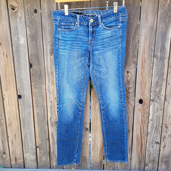 America Eagle Outfitters Blue Skinny Jeans Size 2 - Picture 2 of 16